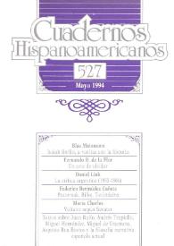 Portada:Cuadernos Hispanoamericanos. Núm. 527, mayo 1994