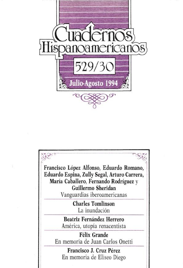 Cuadernos Hispanoamericanos. Núm. 529-530, julio-agosto 1994 | Biblioteca Virtual Miguel de Cervantes