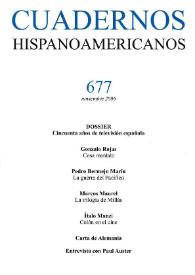 Portada:Cuadernos Hispanoamericanos. Núm. 677, noviembre 2006