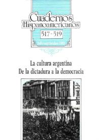 Portada:Cuadernos Hispanoamericanos. Núm. 517-519, julio-septiembre 1993