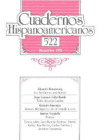 Portada:Cuadernos Hispanoamericanos. Núm. 522, diciembre 1993