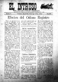 Portada:El intruso. Diario Joco-serio netamente independiente. Tomo V, núm. 410, domingo 24 de diciembre de 1922