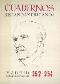 Portada:Cuadernos Hispanoamericanos. Núm. 352-354, octubre-diciembre 1979