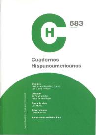 Portada:Cuadernos Hispanoamericanos. Núm. 683, mayo 2007