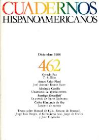 Cuadernos Hispanoamericanos. Núm. 462, diciembre 1988 | Biblioteca Virtual Miguel de Cervantes