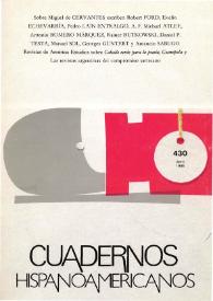 Portada:Cuadernos Hispanoamericanos. Núm. 430, abril 1986