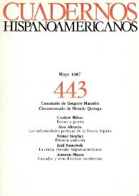 Cuadernos Hispanoamericanos. Núm. 443, mayo 1987 | Biblioteca Virtual Miguel de Cervantes