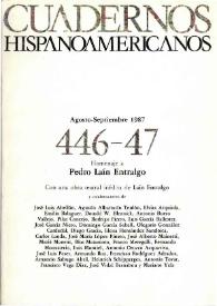 Portada:Cuadernos Hispanoamericanos. Núm. 446-447, agosto-septiembre 1987