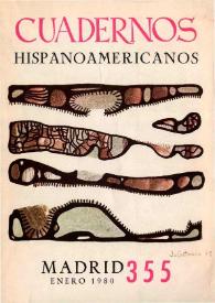 Portada:Cuadernos Hispanoamericanos. Núm. 355, enero 1980