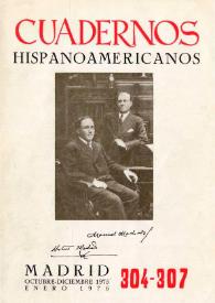 Portada:Cuadernos Hispanoamericanos. Núm. 304-307, octubre-diciembre 1975-enero 1976 (tomo II)