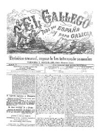 Portada:El Gallego. Periódico semanal órgano de los intereses de su nombre. Núm. 18,  24 de agosto de 1879