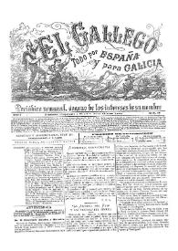 Portada:El Gallego. Periódico semanal órgano de los intereses de su nombre. Núm. 28, 1º de noviembre de 1879