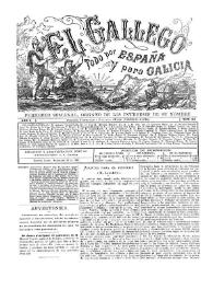 Portada:El Gallego. Periódico semanal órgano de los intereses de su nombre. Núm. 34, 14 de diciembre de 1879