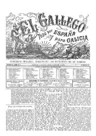 Portada:El Gallego. Periódico semanal órgano de los intereses de su nombre. Núm. 9, 1.º de  agosto 1880