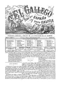 Portada:El Gallego. Periódico semanal órgano de los intereses de su nombre. Núm. 10, 8 de agosto de 1880