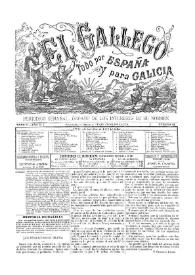 Portada:El Gallego. Periódico semanal órgano de los intereses de su nombre. Núm. 11, 15 de agosto de 1880