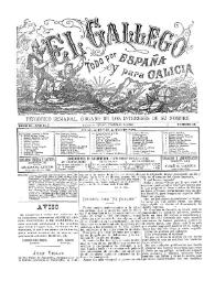 Portada:El Gallego. Periódico semanal órgano de los intereses de su nombre. Núm. 19, 31 de octubre de 1880