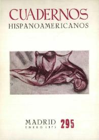 Portada:Cuadernos Hispanoamericanos. Núm. 295, enero 1975