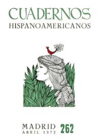 Portada:Cuadernos Hispanoamericanos. Núm. 262, abril 1972