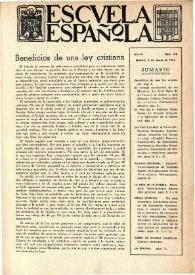 Portada:Escuela española. Año IV, núm. 138, 5 de enero de 1944