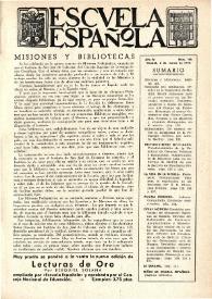 Portada:Escuela española. Año IV, núm. 146, 2 de marzo de 1944