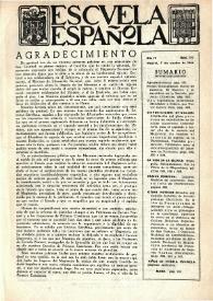 Portada:Escuela española. Año IV, núm. 177, 7 de octubre de 1944