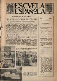 Portada:Escuela española. Año III, núm. 113, 15 de julio de 1943