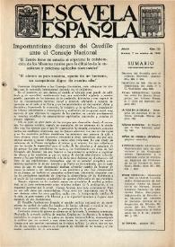 Portada:Escuela española. Año III, núm. 125, 7 de octubre de 1943