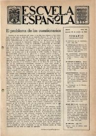 Portada:Escuela española. Año III, núm. 128, 28 de octubre de 1943