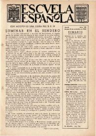 Portada:Escuela española. Año III, núm. 132, 25 de noviembre de 1943
