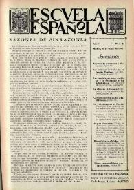 Escuela española. Año I, núm. 2, 31 de mayo de 1941