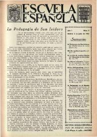 Portada:Escuela española. Año I, núm. 7, 5 de julio de 1941