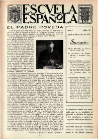 Portada:Escuela española. Año I, núm. 10, 24 de julio de 1941