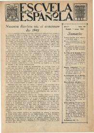 Escuela española. Año II, Primer semestre, núm. 33, 1 de enero de 1942