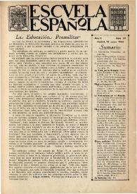 Escuela española. Año II, Primer semestre, núm. 35, 15 de enero de 1942