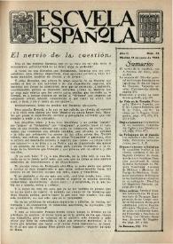 Portada:Escuela española. Año II, Primer semestre, núm. 56, 11 de junio de 1942