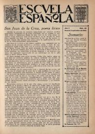 Portada:Escuela española. Año II, Segundo semestre, núm. 68, 3 de septiembre de 1942