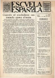 Escuela española. Año V, núm. 190, 4 de enero de 1945