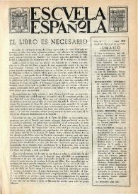 Portada:Escuela española. Año V, núm. 206, 26 de abril de 1945