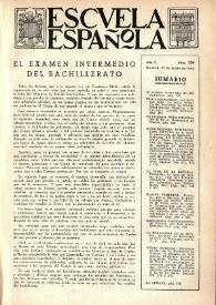 Portada:Escuela española. Año V, núm. 214, 21 de junio de 1945