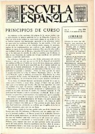 Portada:Escuela española. Año V, núm. 225, 6 de septiembre de 1945