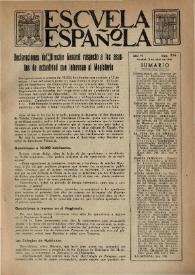 Portada:Escuela española. Año VI, núm. 256, 11 de abril de 1946