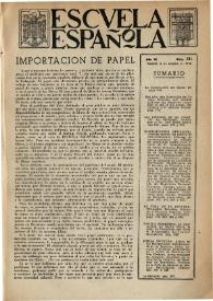 Portada:Escuela española. Año VI, núm. 281, 3 de octubre de 1946
