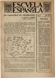 Portada:Escuela española. Año VI, núm. 284, 24 de octubre de 1946