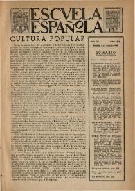 Portada:Escuela española. Año VII, núm. 316, 4 de junio de 1947