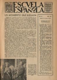 Portada:Escuela española. Año VII, núm. 317, 12 de junio de 1947