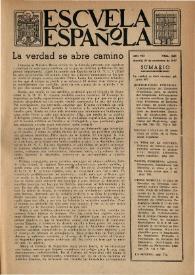 Portada:Escuela española. Año VII, núm. 341, 27 de noviembre de 1947