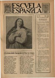 Portada:Escuela española. Año VII, núm. 342, 3 de diciembre de 1947