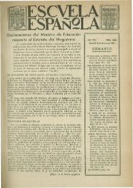 Escuela española. Año VIII, núm. 352, 12 de febrero de 1948