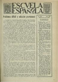 Portada:Escuela española. Año VIII, núm. 357, 18 de marzo de 1948